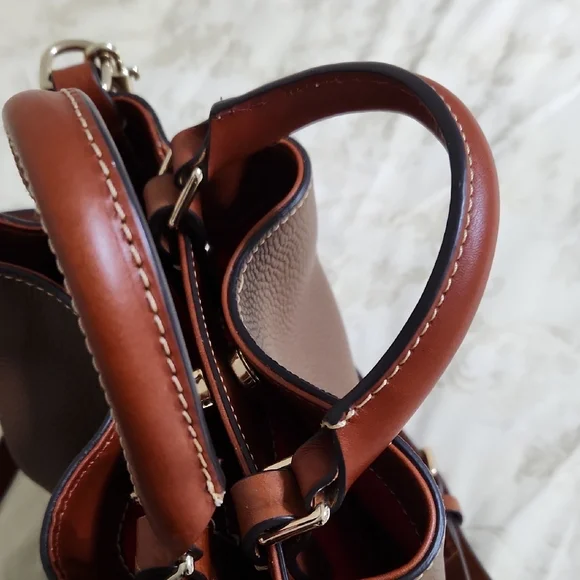 Dooney & Bourke Rich Brown Leather Satchel - Picture 4 of 16
